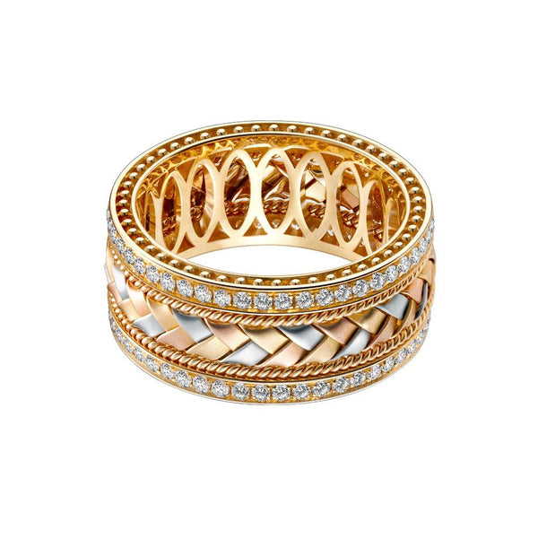 Eterna Weave Collection-RingPRODUCT DESCRIPTION:
18K Gold Diamond Ring
STONE Diamond:
118 stones, 0.78 carat
 
Online prices are for reference only; all prices are based on in-store prices.
Ple