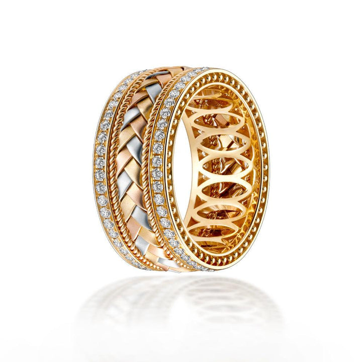 Eterna Weave Collection-RingPRODUCT DESCRIPTION:
18K Gold Diamond Ring
STONE Diamond:
118 stones, 0.78 carat
 
Online prices are for reference only; all prices are based on in-store prices.
Ple