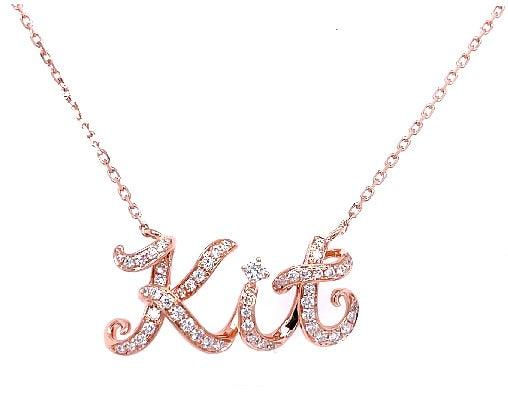 Cursive Alphabet Necklace - Create your ownPRODUCT DESCRIPTION:


18K Gold Diamond Necklace


Please note that each VERDE creation is handcrafted. As a result, carat weight and stone quantities may differ sli